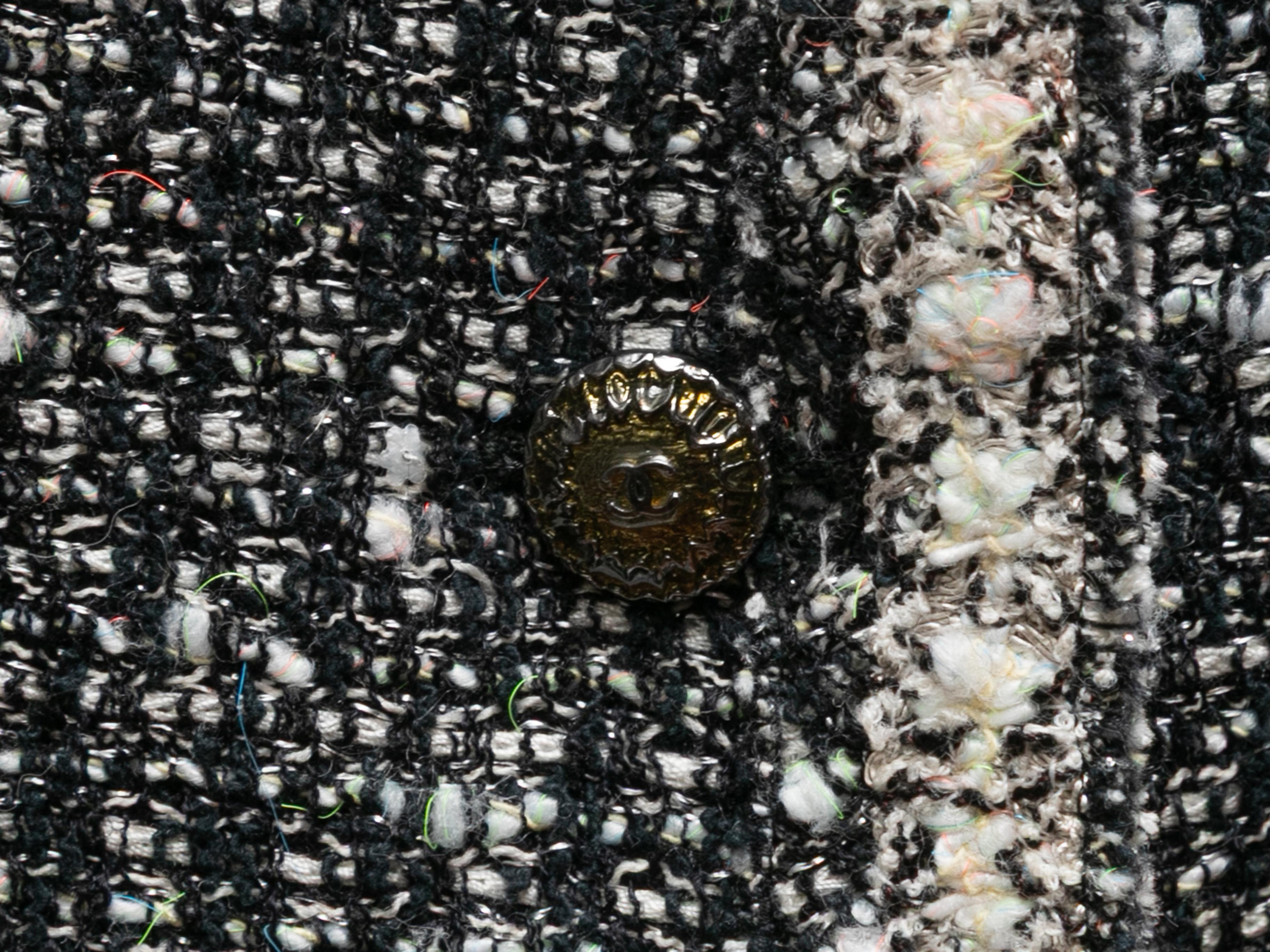 Blazer in tweed bianco e nero Chanel Autunno/Inverno 2005 taglia FR 44 in vendita 2