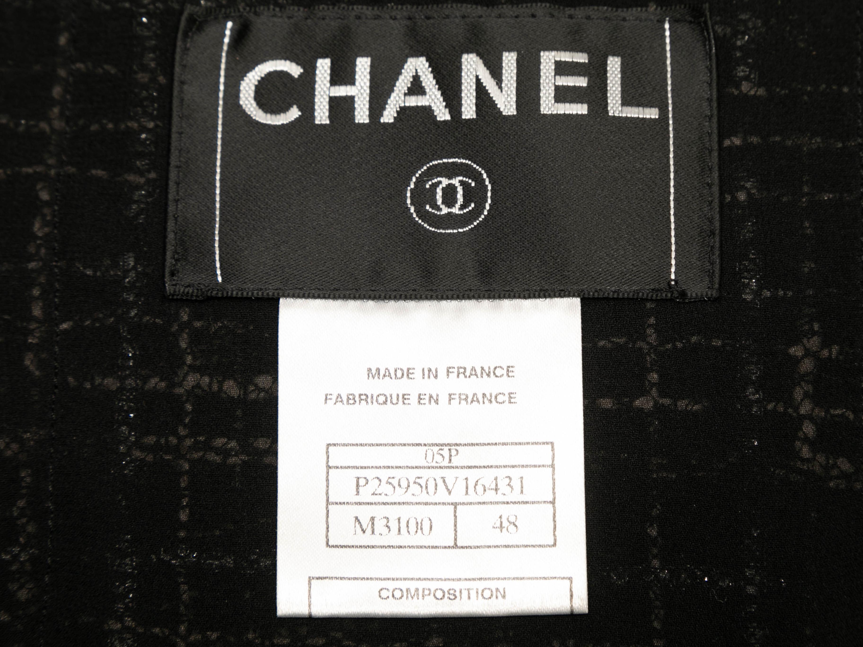 Black & White Chanel Spring/Summer 2005 Tweed Jacket Size FR 48 3
