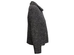 Black & White Chanel Wool-Blend Tweed Jacket Size FR 40