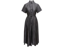 Black & White Christian Dior Polka Dot Print Silk Dress Size FR 38
