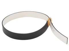 Black & White Christian Dior Reversible Leather Belt Size US S