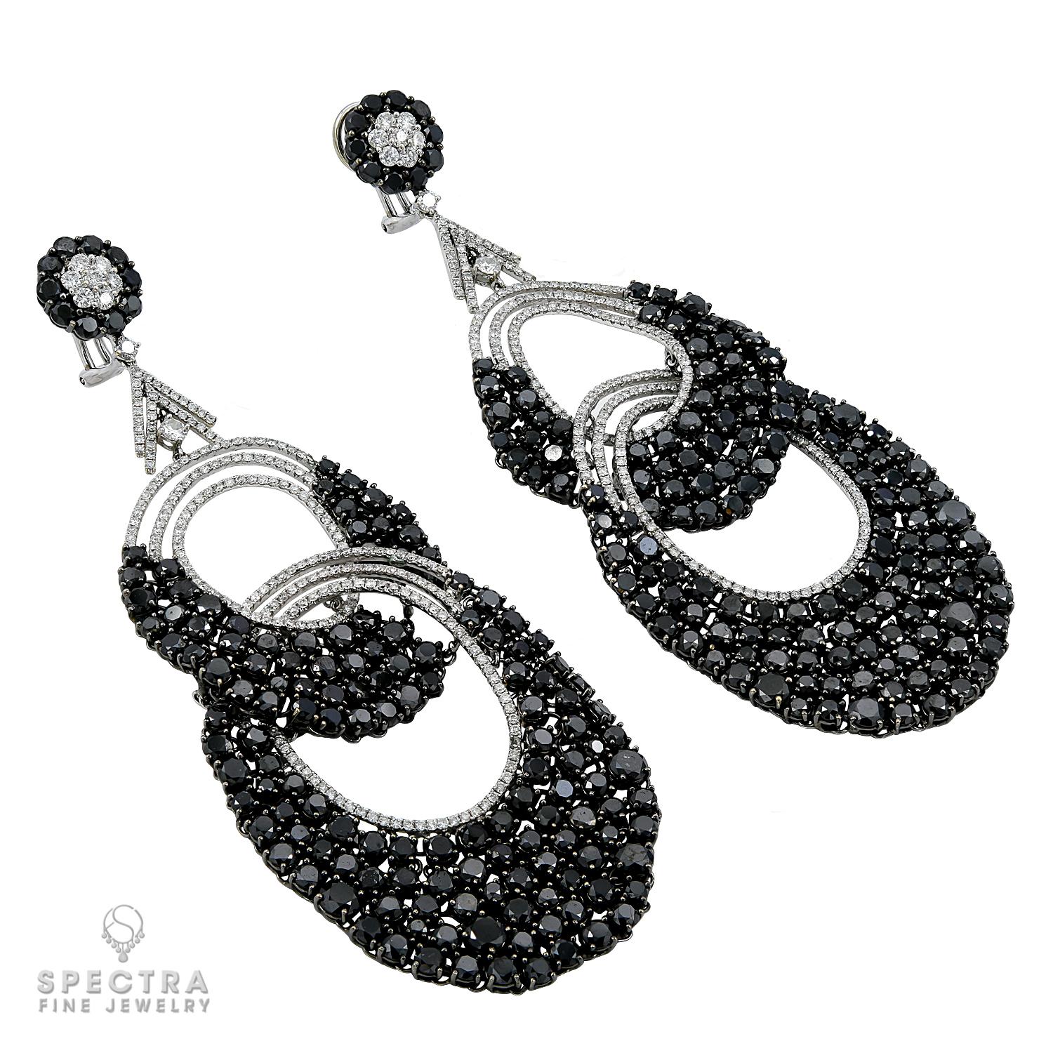 black chandelier earrings