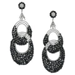 Black & White Diamond Chandelier Earrings