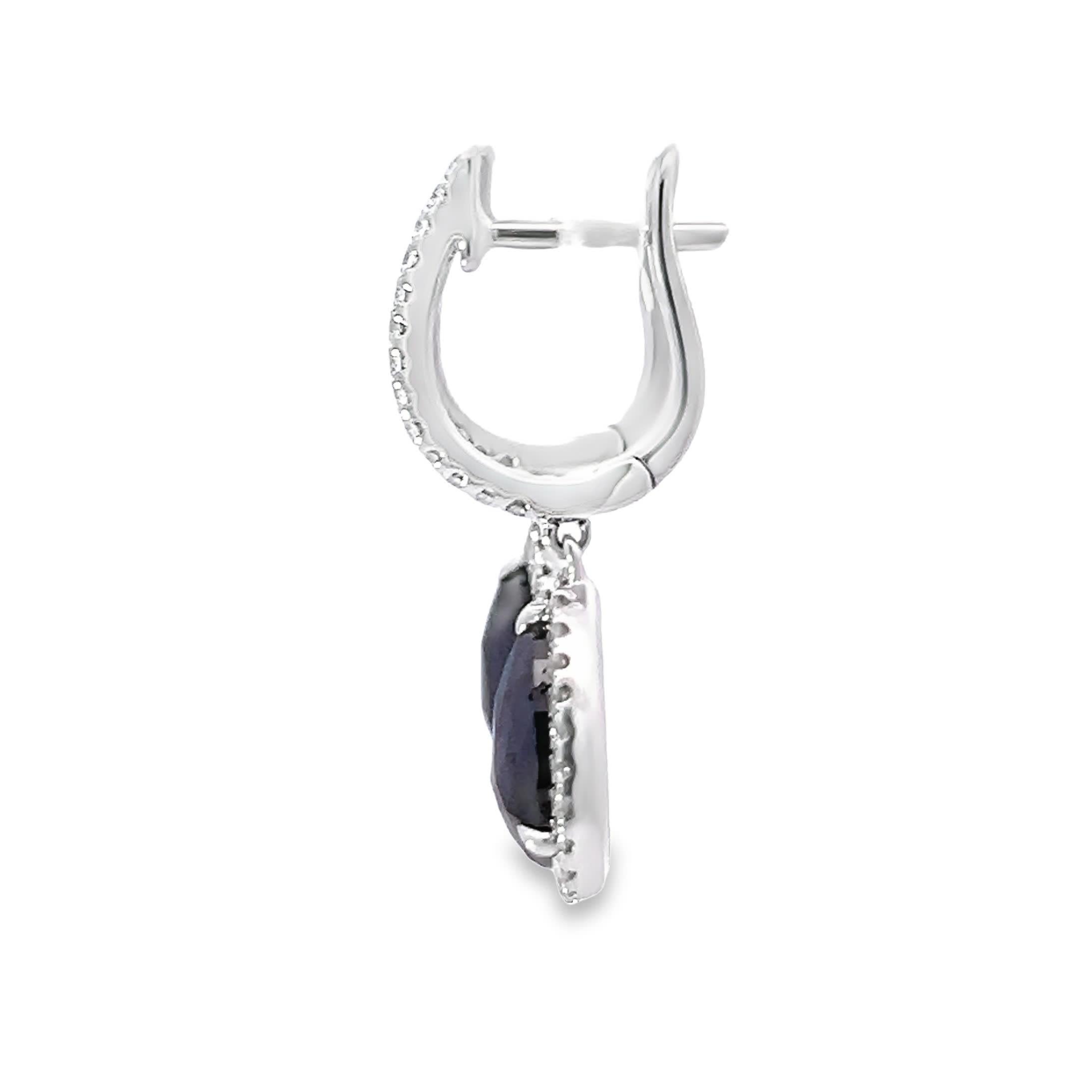 Eleganza del crepuscolo: orecchini a perno con diamanti bianchi e neri A. Silver In condizioni Nuovo in vendita a Great Neck Plaza, NY