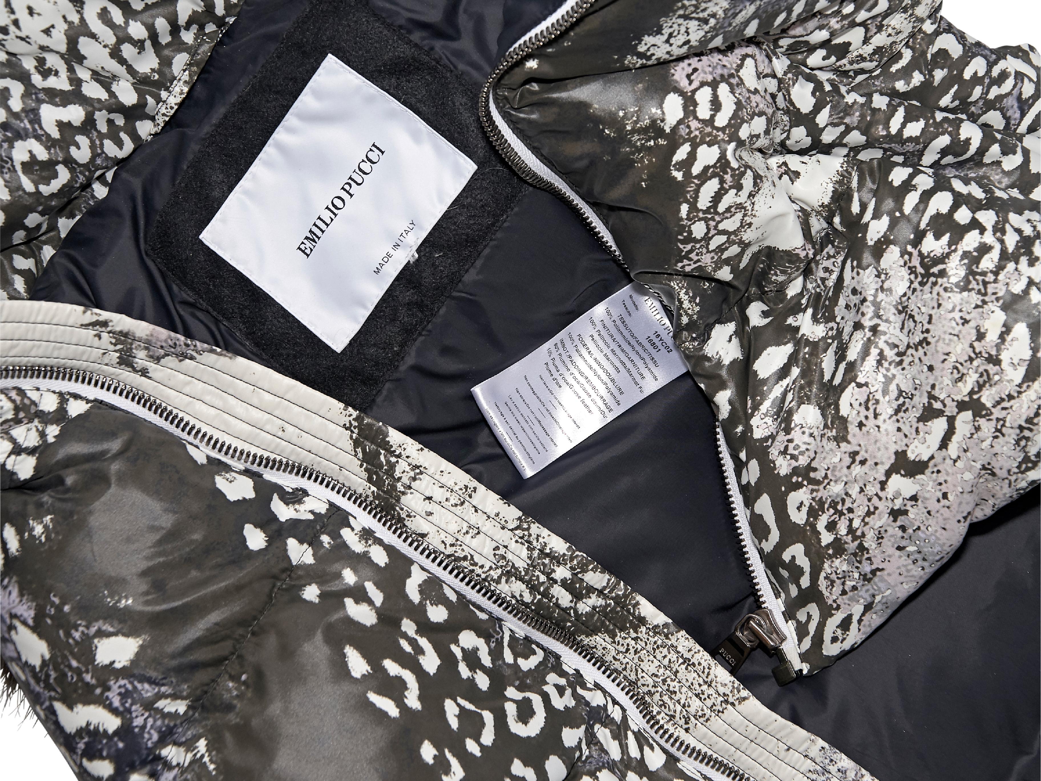 Black & White Emilio Pucci Printed Down Vest 1