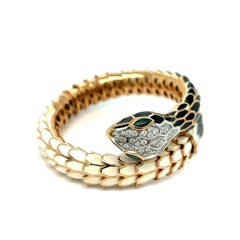 Schwarz-weißes Emaille-Diamant-Wickelarmband