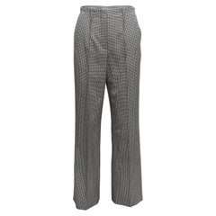 Pantalón Fendi blanco y negro de lana virgen con pata de gallo Talla IT 40