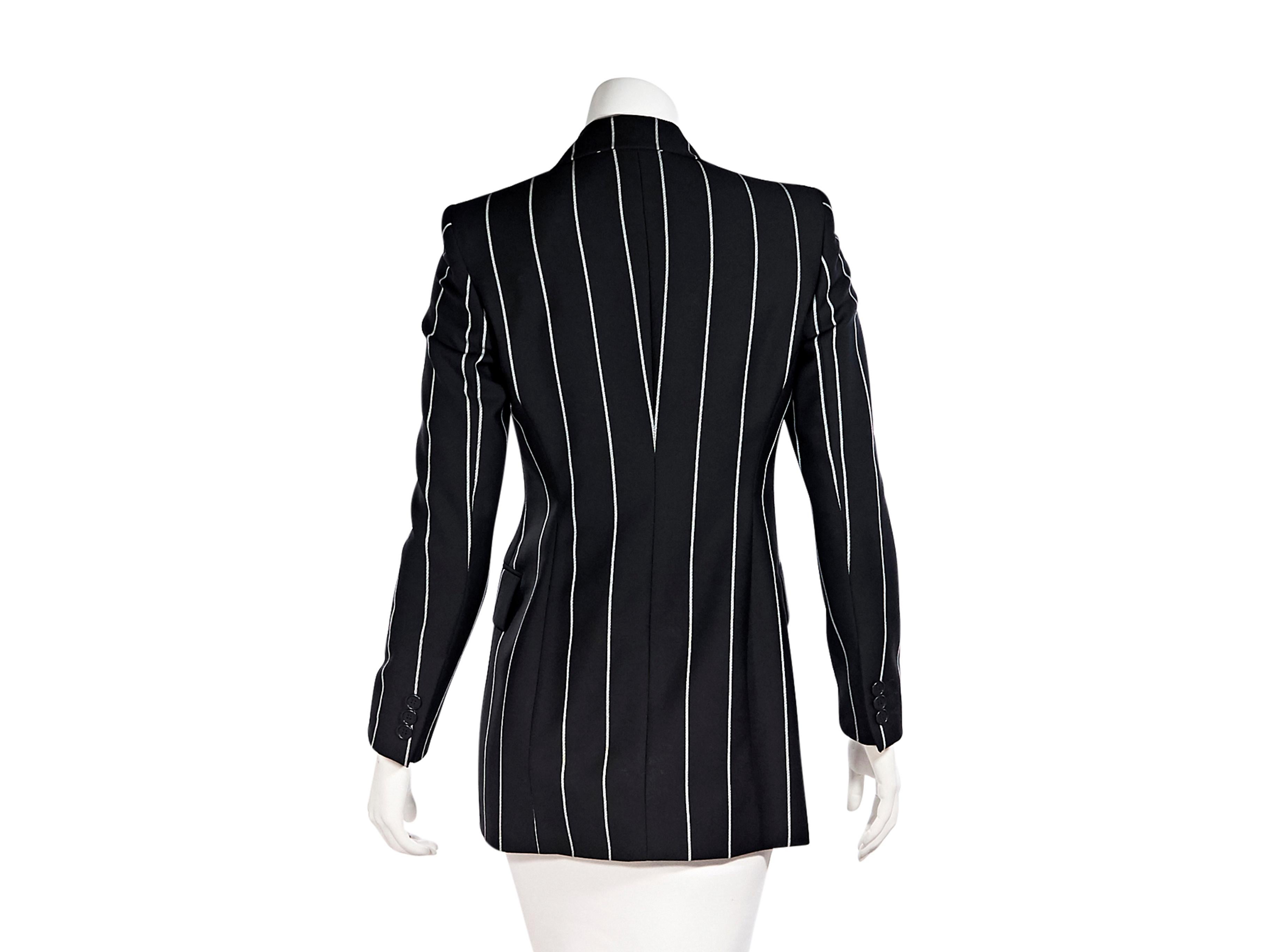 black and white striped blazer