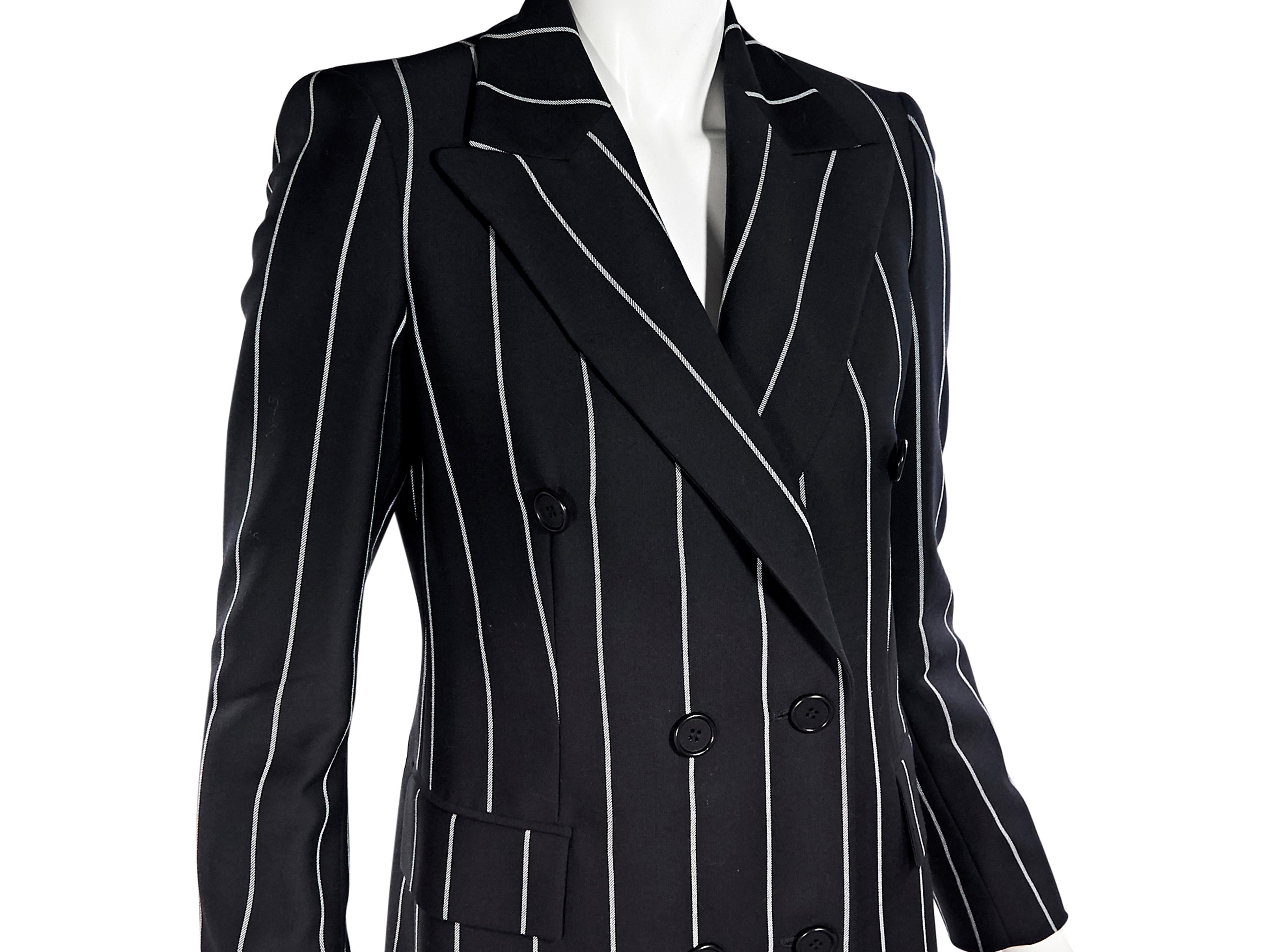 Black & White Gianfranco Ferre Striped Blazer In Good Condition In New York, NY