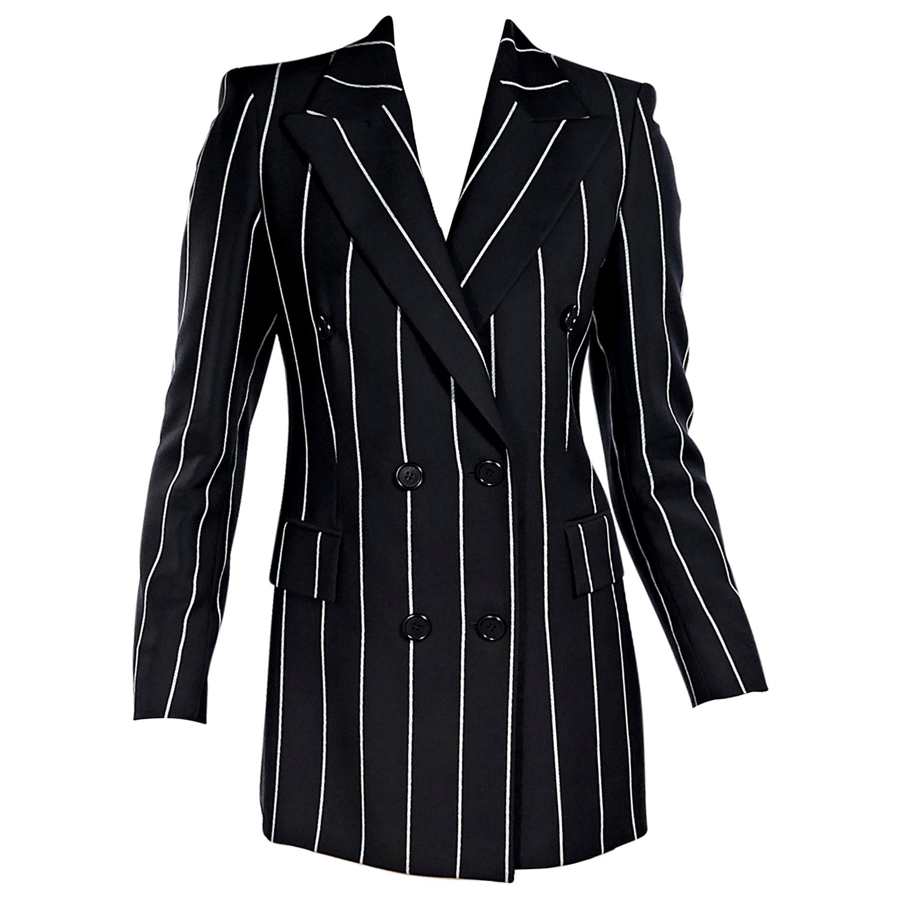 Black & White Gianfranco Ferre Striped Blazer