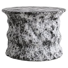 Black & White Glazed Ceramic Side Table by Kerry Hastings Organic Design