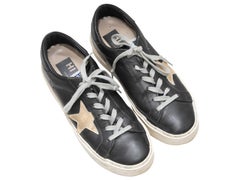 Black & White Golden Goose Platform Low-Top Sneakers Size 8