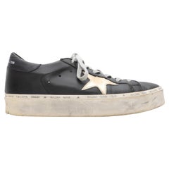 Black & White Golden Goose Platform Low-Top Sneakers Size 8