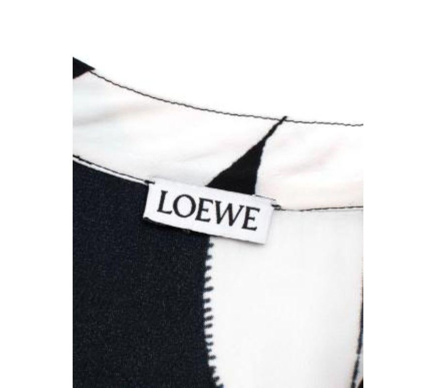 Women's Loewe Black & White Graphic Print Crepe Dress - s