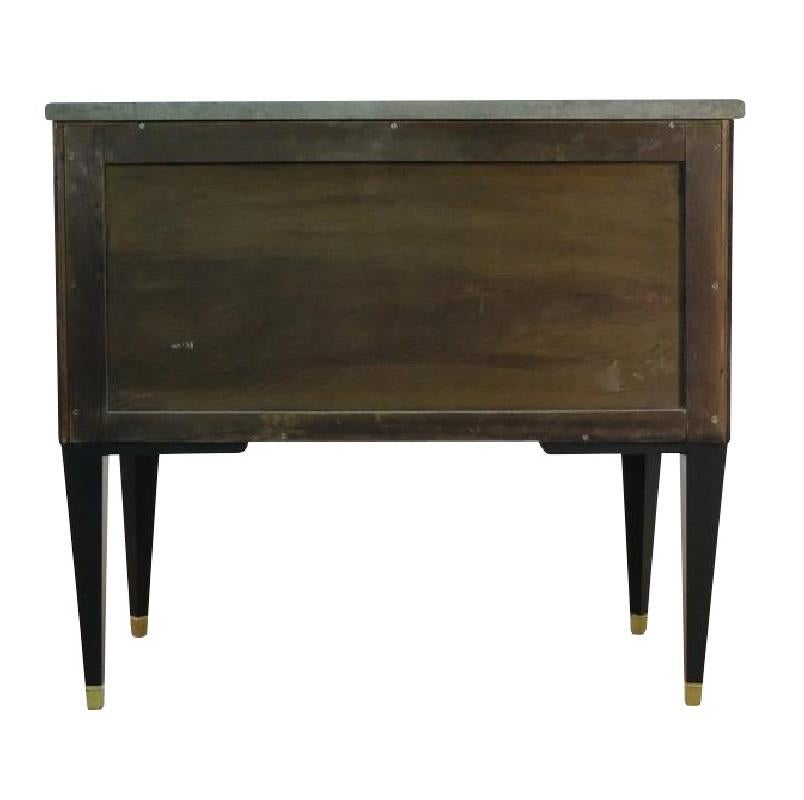 Marble Black-White Gustavian Louis XVI Style Chest For Sale