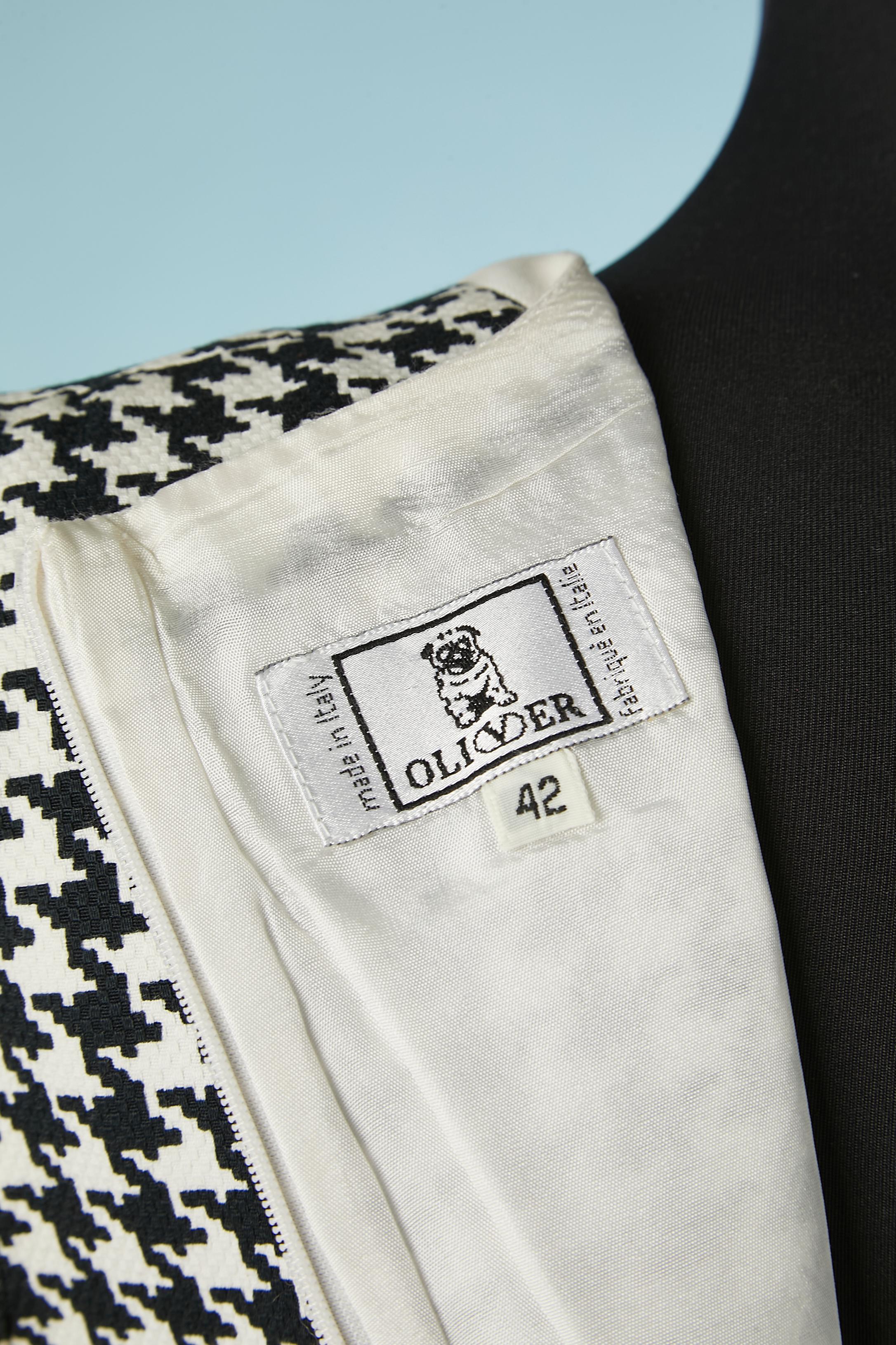 Black & white houndstooth pattern dress Oliver by Valentino For Sale 1
