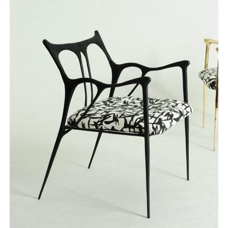 Black & White, Ink Chair by Masaya
Dimensions: W54 x D58 x H63/79 cm
Materials: Brass

Also Available: Different colors (Gold, Polished Brass. Black, Painted Brass) and materials ( Wood, Marble, or Glass Tops)

MASAYA is our brand’s collection