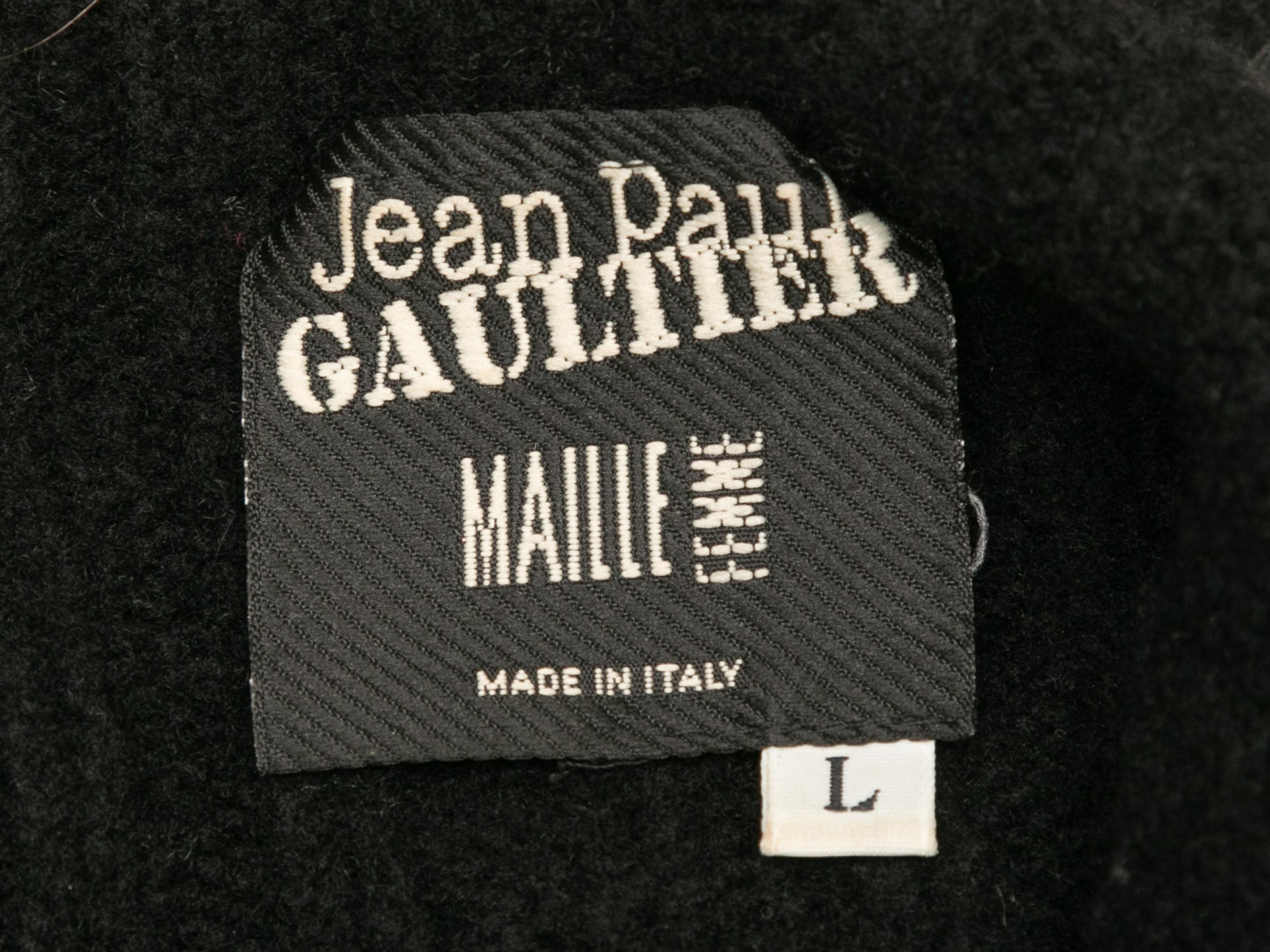 Donna S.S. White Jean Paul Gaultier Maglione a righe in lana vergine e cachemire S.S. White