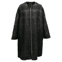 Manteau Lafayette 148 à carreaux noirs et blancs, taille US M