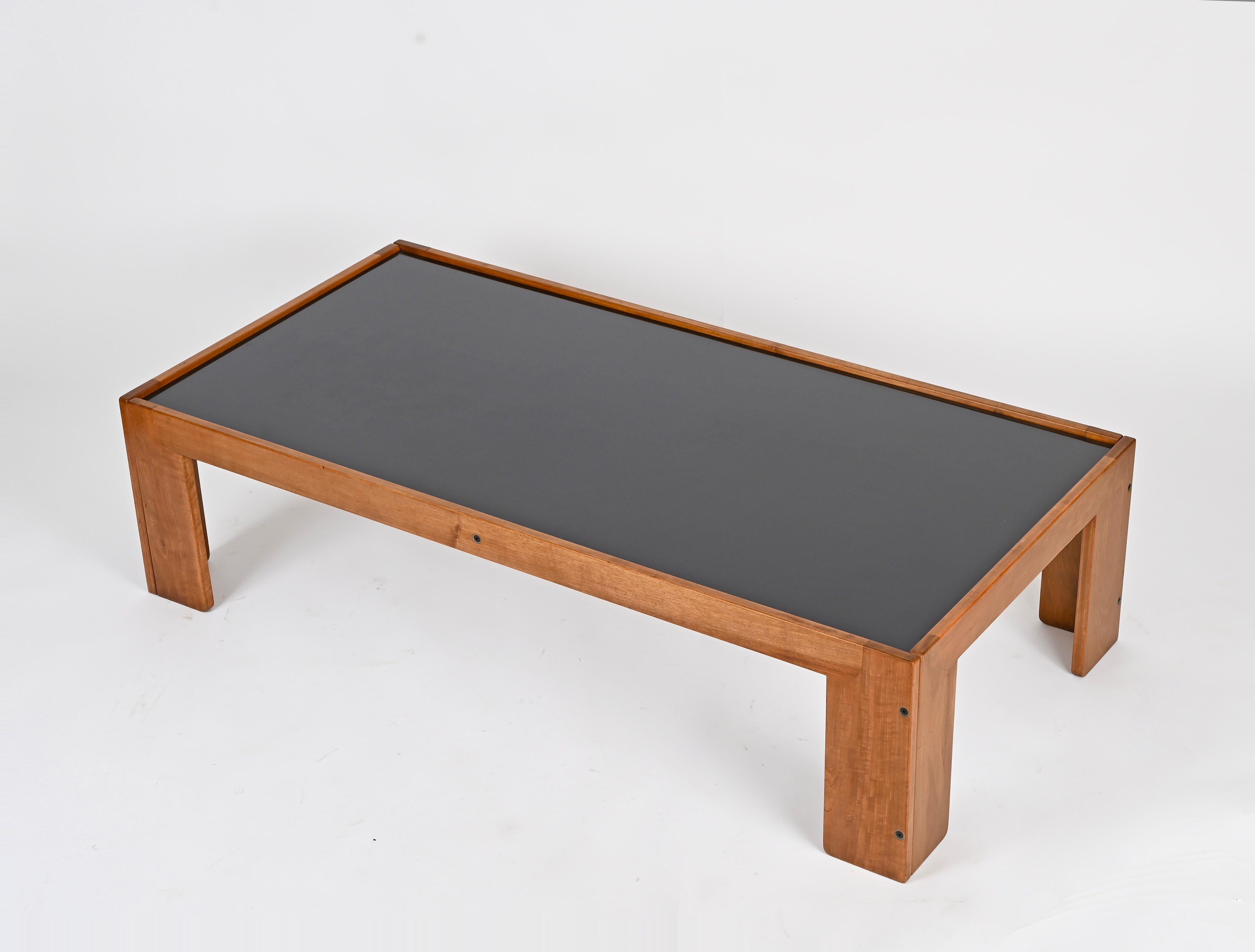 Black & White Large Coffee Table by Afra and Tobia Scarpa for Cassina, Italy 60s For Sale 2