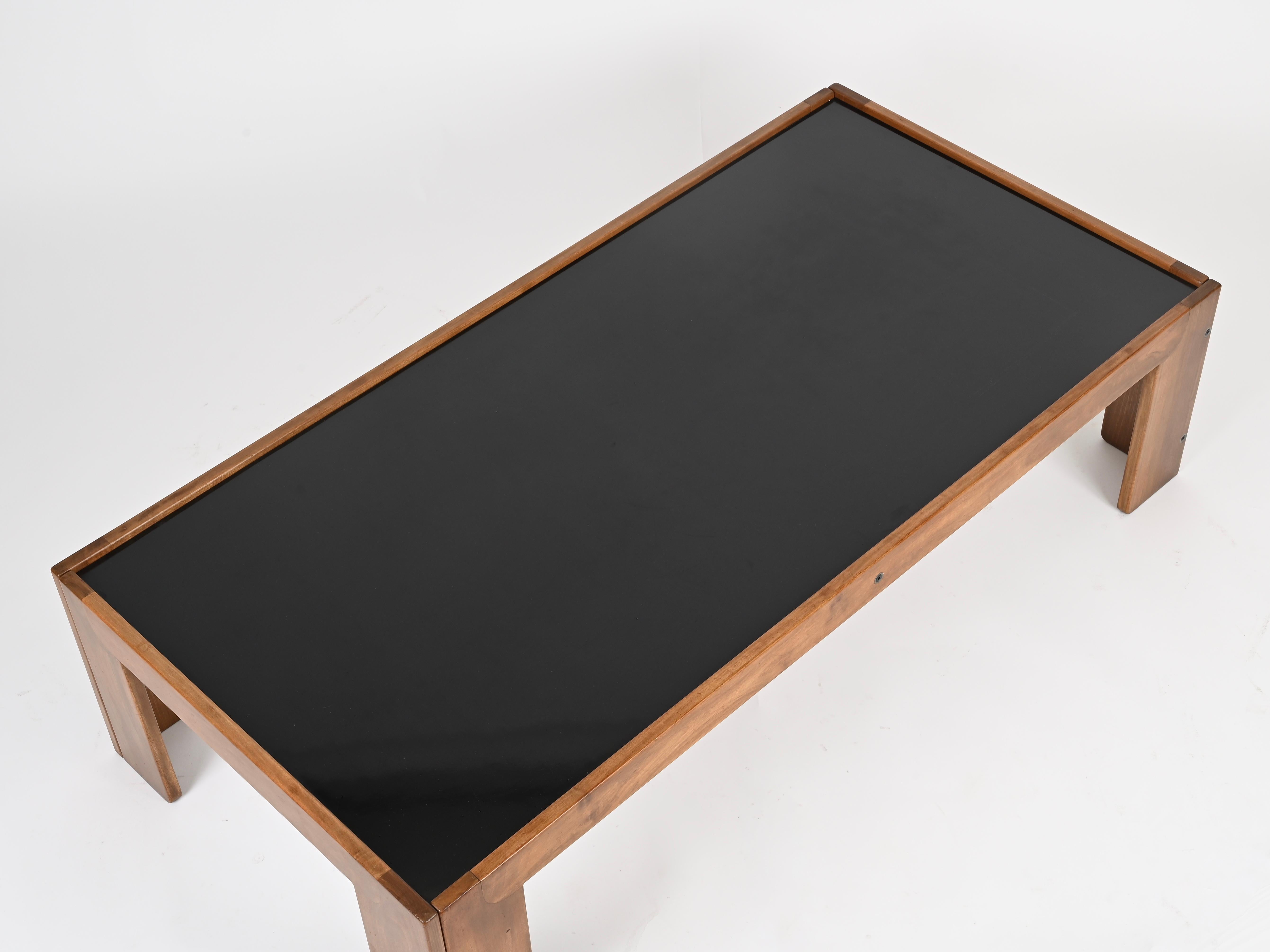 Black & White Large Coffee Table by Afra and Tobia Scarpa for Cassina, Italy 60s For Sale 3
