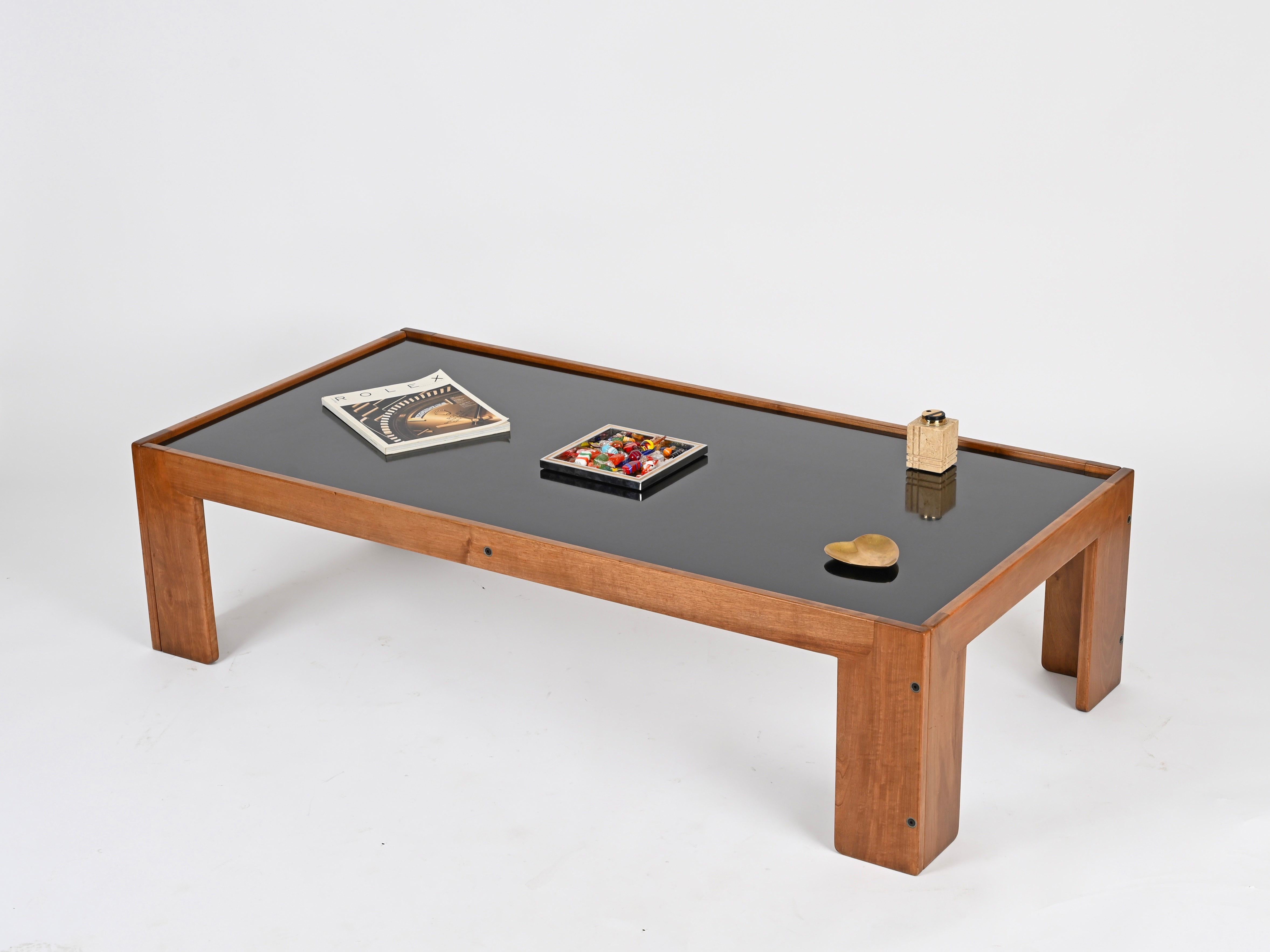 Black & White Large Coffee Table by Afra and Tobia Scarpa for Cassina, Italy 60s For Sale 5