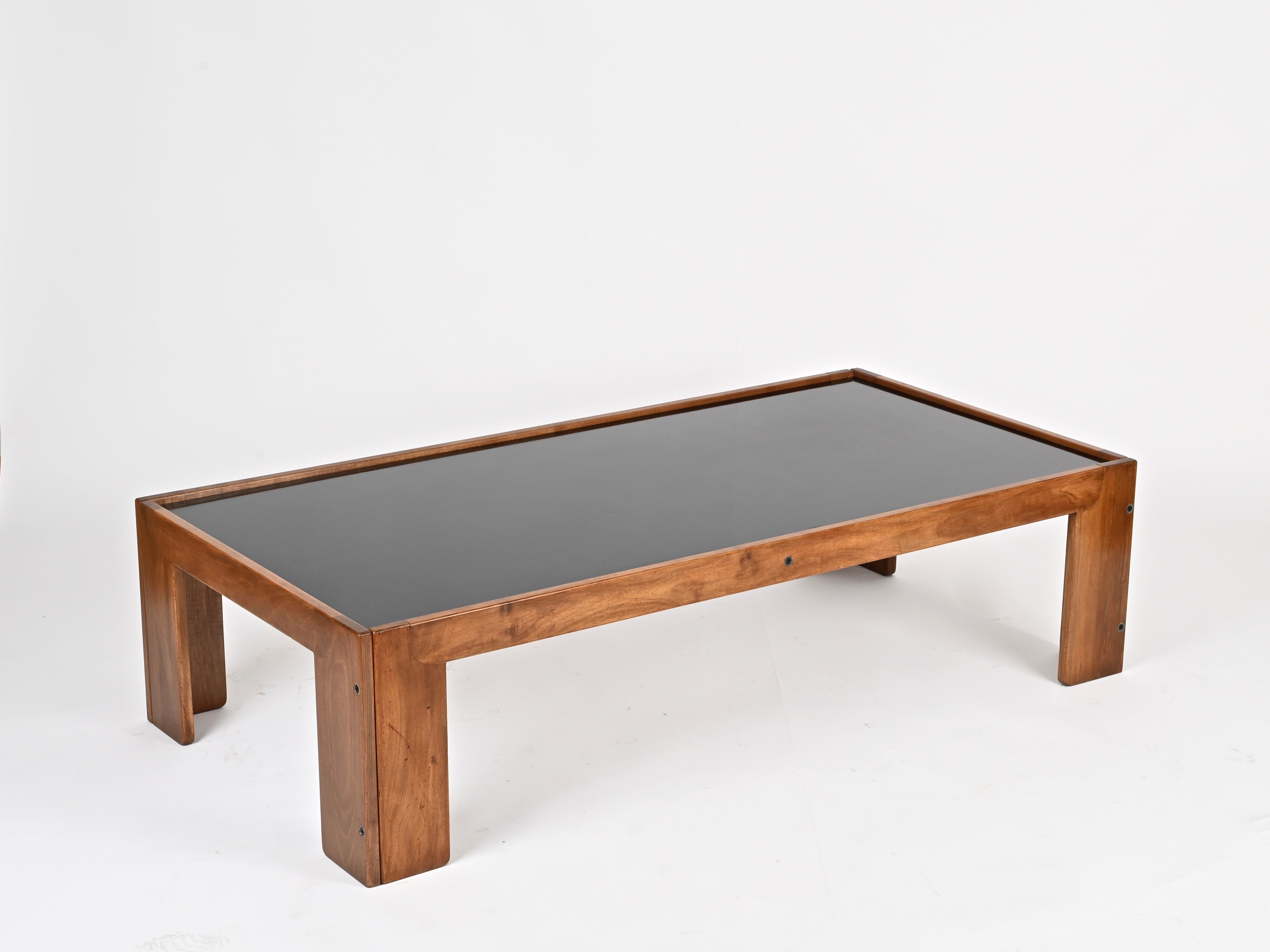 Black & White Large Coffee Table by Afra and Tobia Scarpa for Cassina, Italy 60s For Sale 6