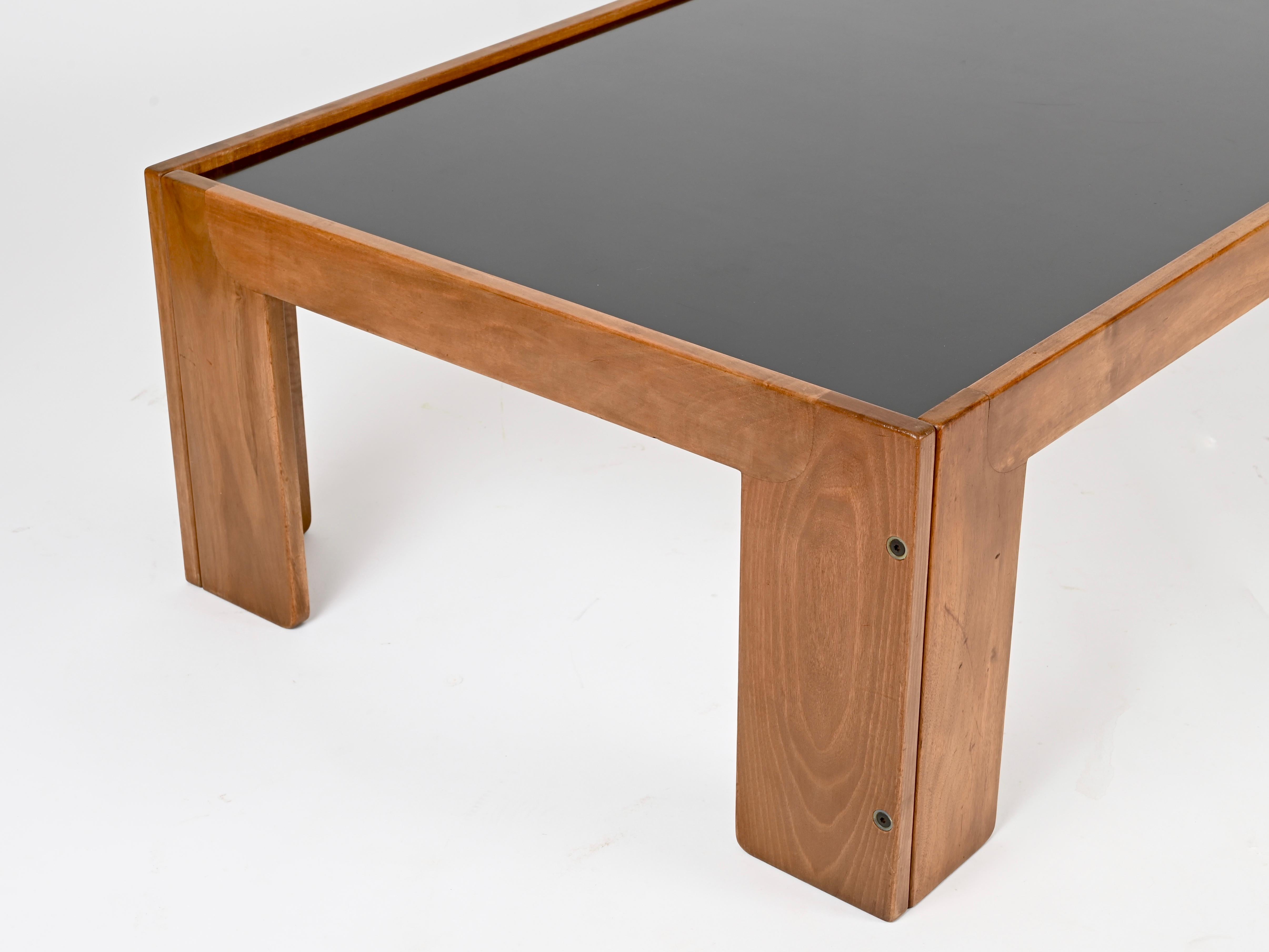 Black & White Large Coffee Table by Afra and Tobia Scarpa for Cassina, Italy 60s For Sale 7