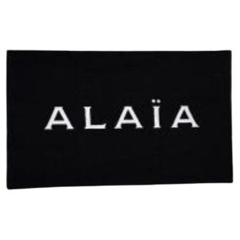 Black and White Logo Cotton Beach Towel For Sale at 1stDibs