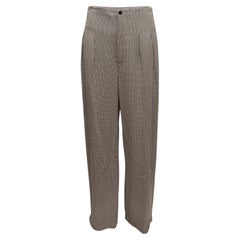 Black & White Louis Vuitton Chevron Monogrammed-Trimmed Trousers