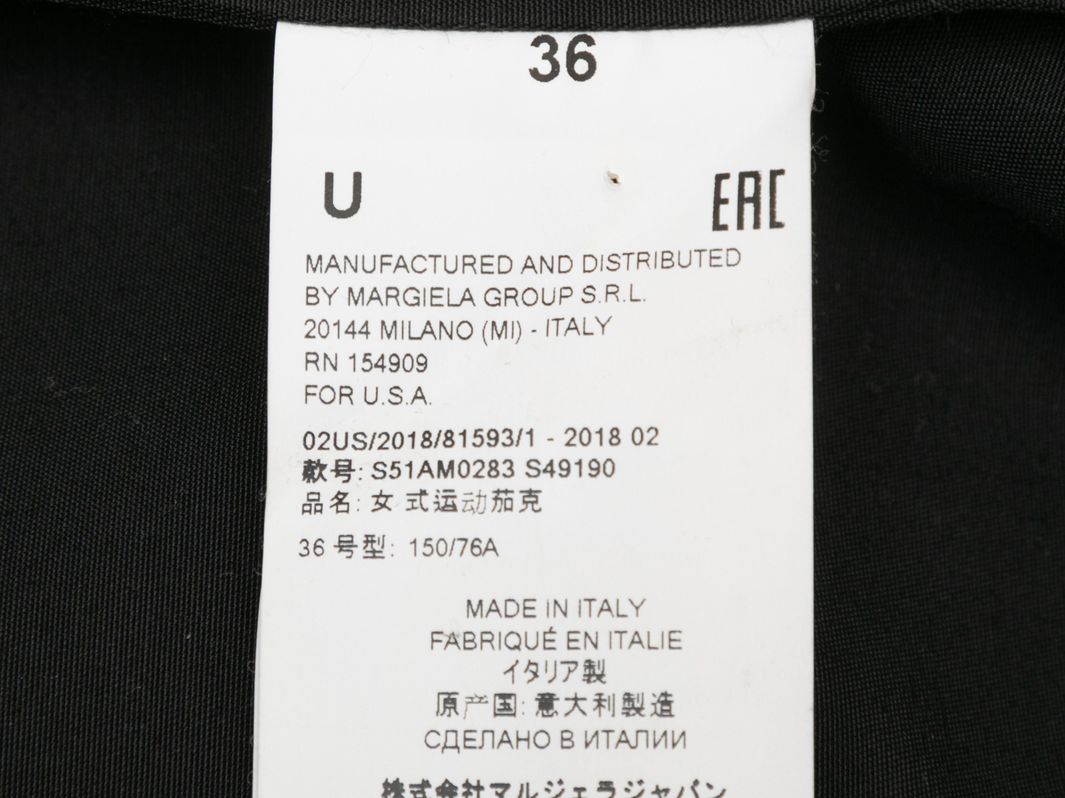Black & White Maison Margiela Graphic Text Print Parka Size EU 36 For Sale 2