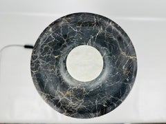 Black & White Marble Halo Table Lamp