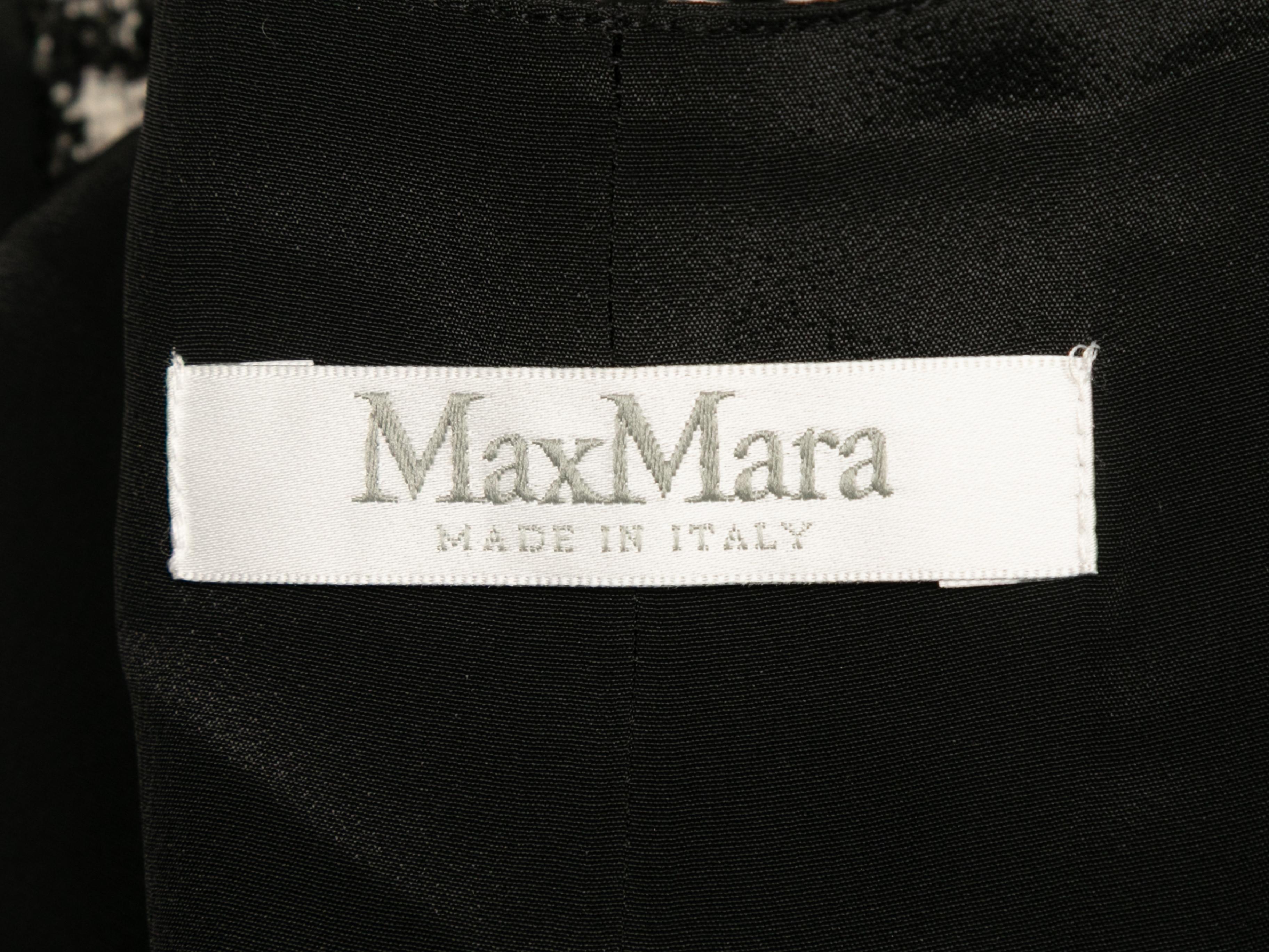 Gilet Max Mara in pied-de-poule di lana vergine in bianco e nero taglia IT 38 In condizioni buone in vendita a New York, NY