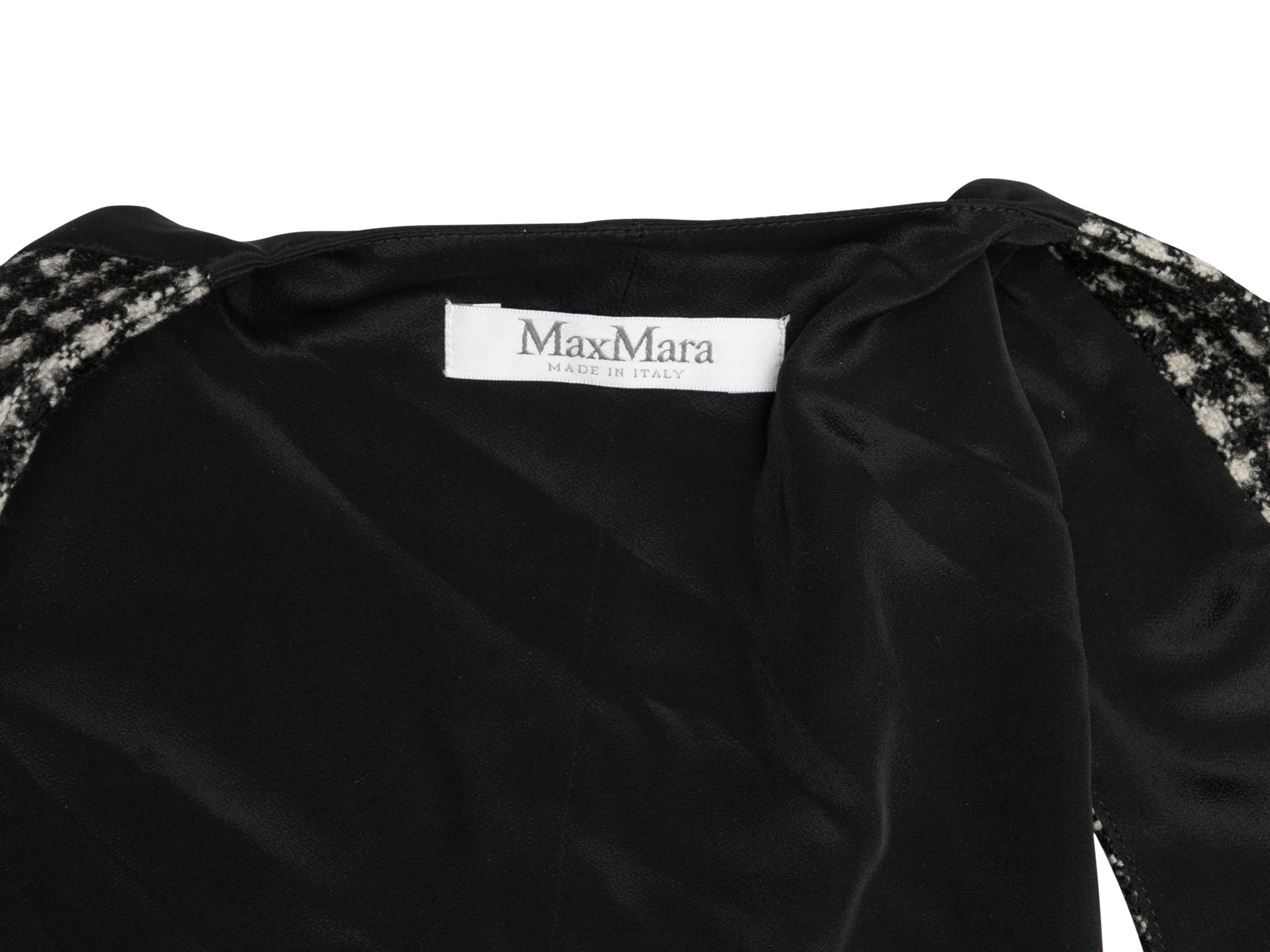 Donna Gilet Max Mara in pied-de-poule di lana vergine in bianco e nero taglia IT 38 in vendita