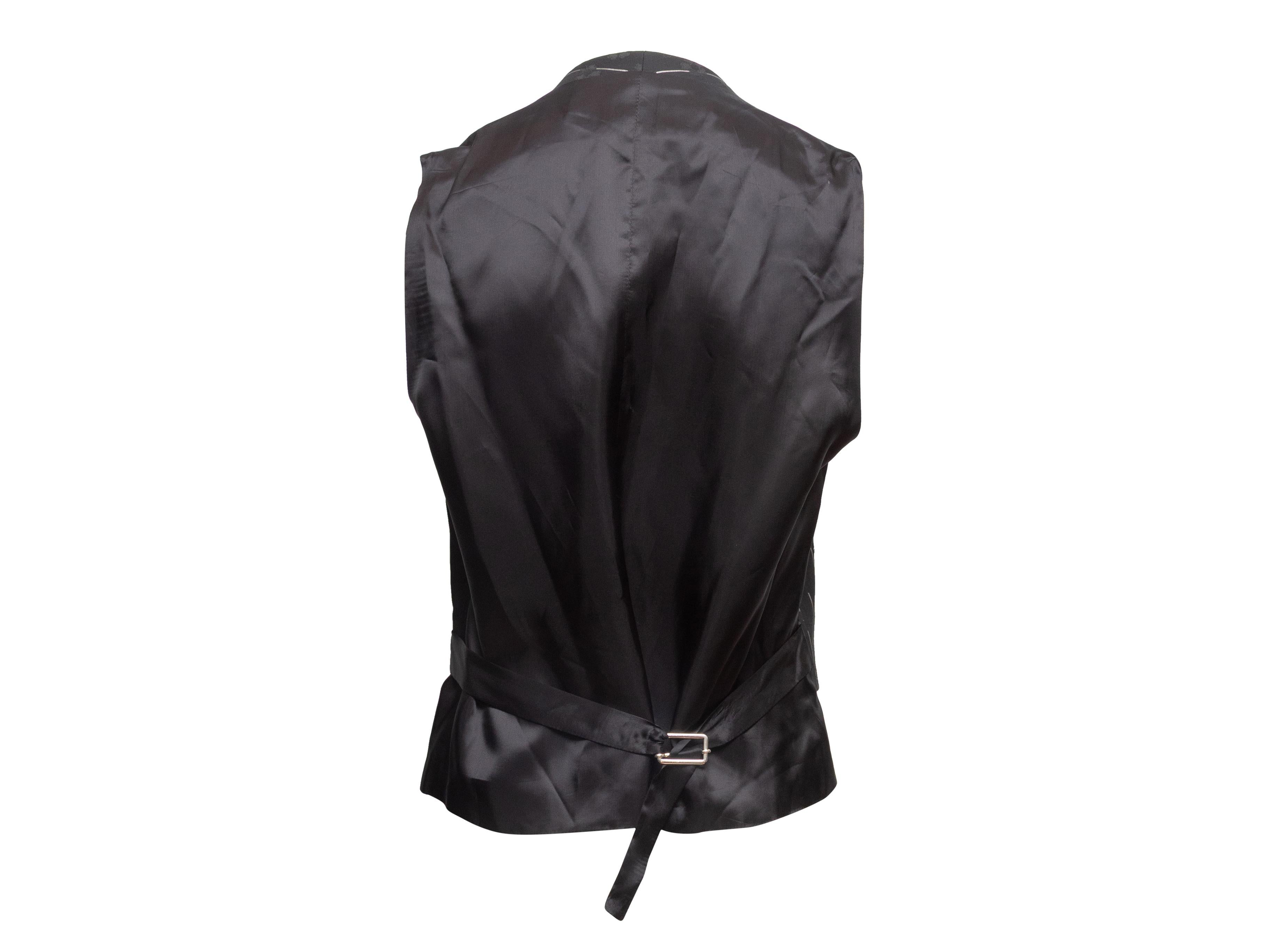 Schwarz-Weiß McQ Alexander McQueen Nadelstreifenweste Weste Größe IT 42 im Zustand „Gut“ im Angebot in New York, NY