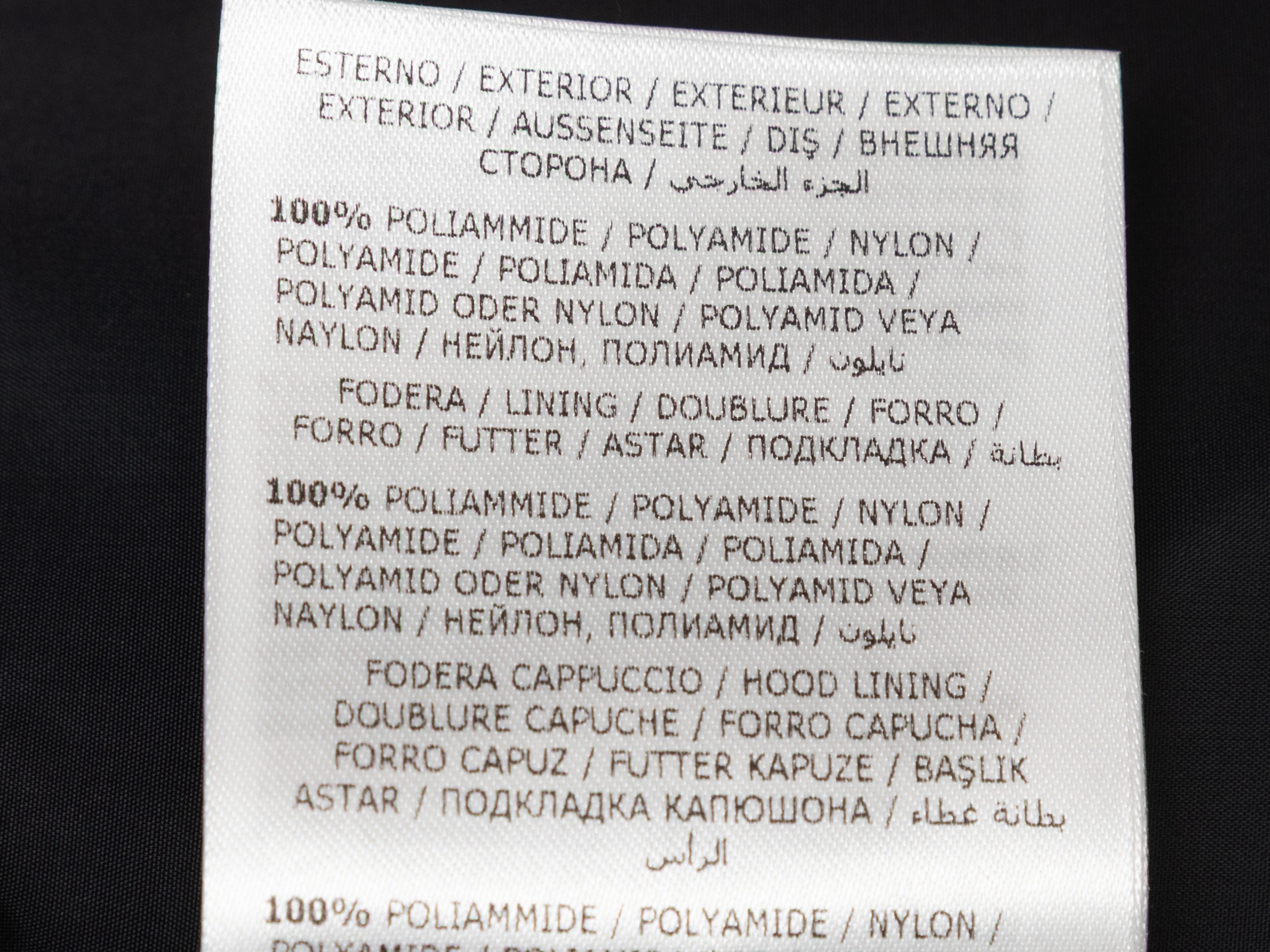 Black & White Moncler Logo Print Hooded Windbreaker Designer Size 3 For Sale 3