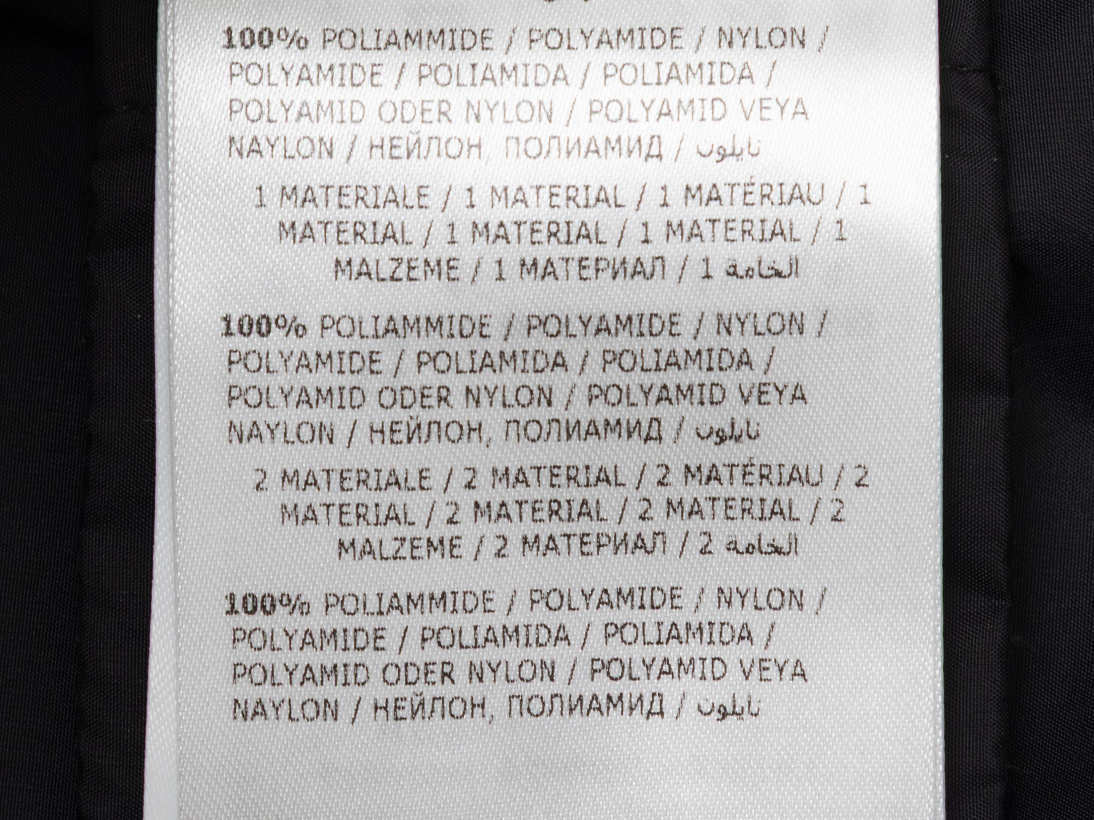 Black & White Moncler Logo Print Hooded Windbreaker Designer Size 3 For Sale 4