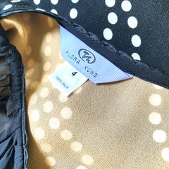 Black White Monochrome mix-media Lined Silk Print Dress - Flora Kung