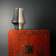 Black white murano table lamp Mushroom Italy 1970s