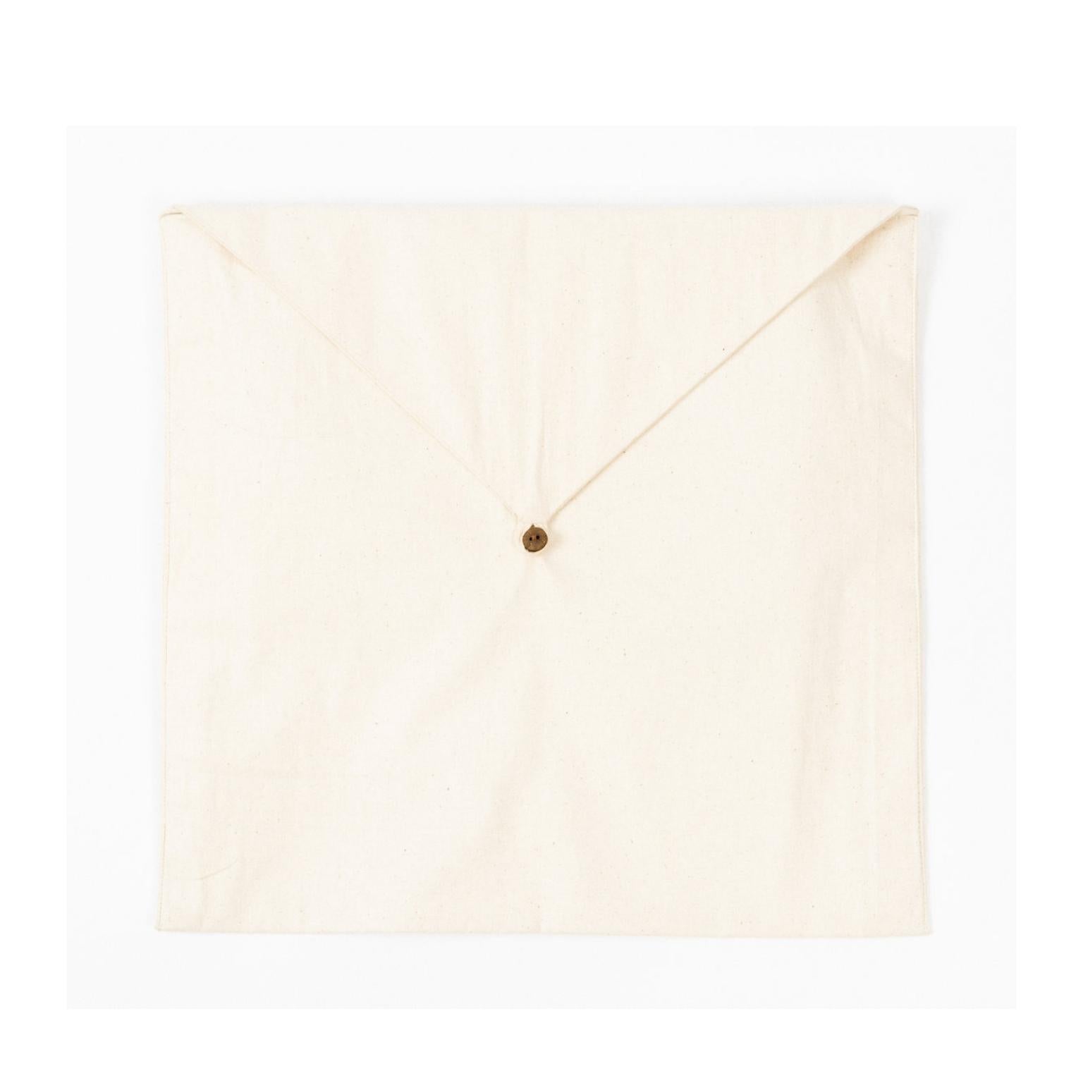 Foulard / couverture artisanal Amro, motifs minimalistes noirs et blancs  En coton biologique en vente 10