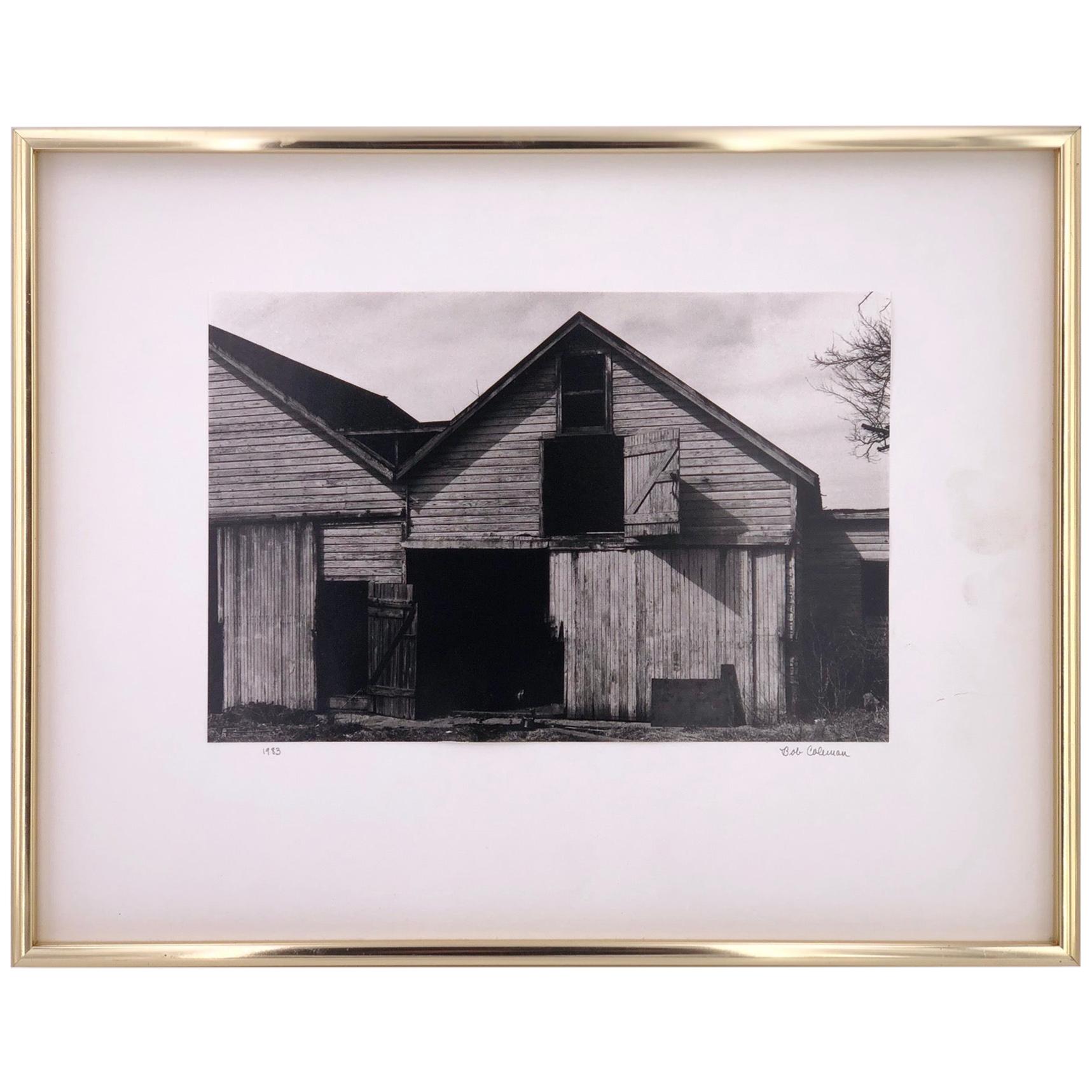 Photographie originale en noir et blanc de l'artiste Bob Coleman signée & et datée:: 1983 en vente