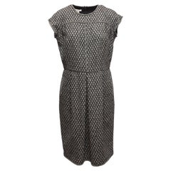 Black & White Oscar de la Renta Short Sleeve Knit Dress Size US 14