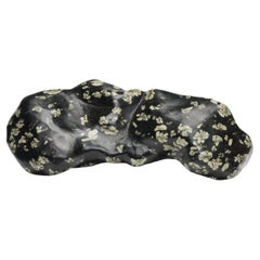 Black & White Peony Mediation Stone