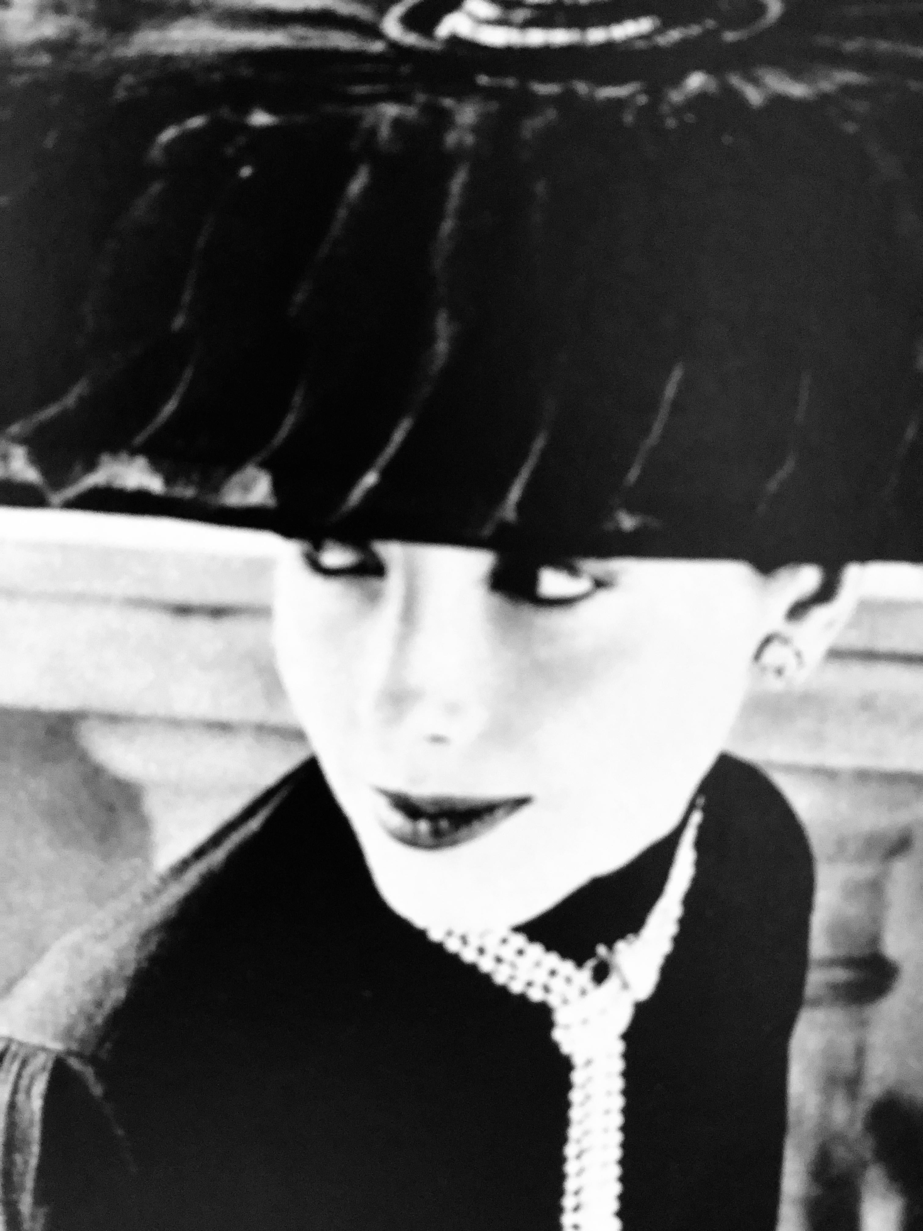 20th Century Black & White Photo Norman Parkinson “Legroux Soeurs Hat” 1952 Sheet-Fed Gravure For Sale
