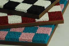 Schwarzes + weißes poröses Keramik-Schach- und Damebrett, Holzteile, Walnusskante