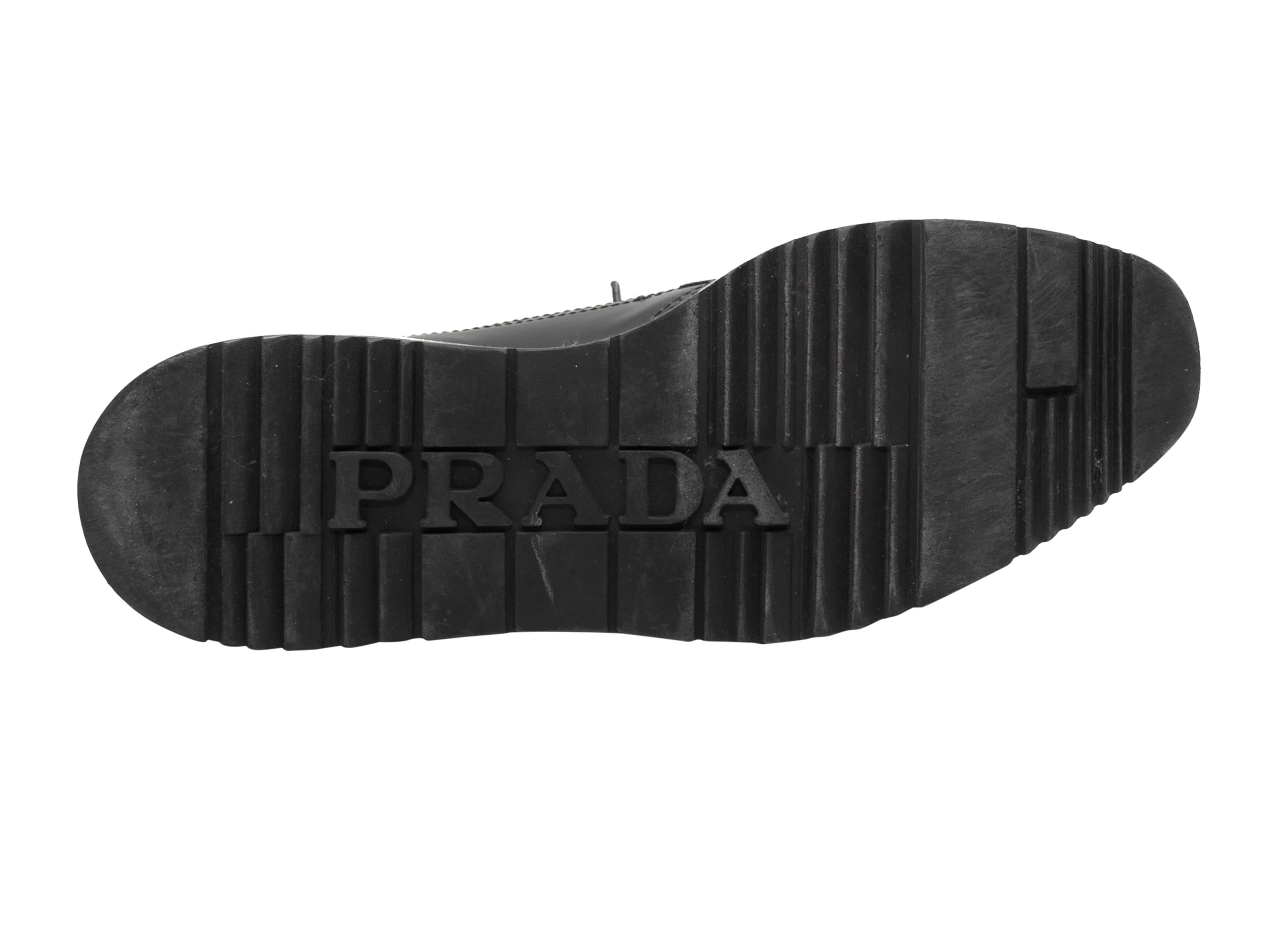 Black & White Prada Platform Brogues Size 38 For Sale 1