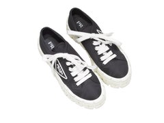 Black & White Prada Re-Nylon Low-Top Chunky Sneakers