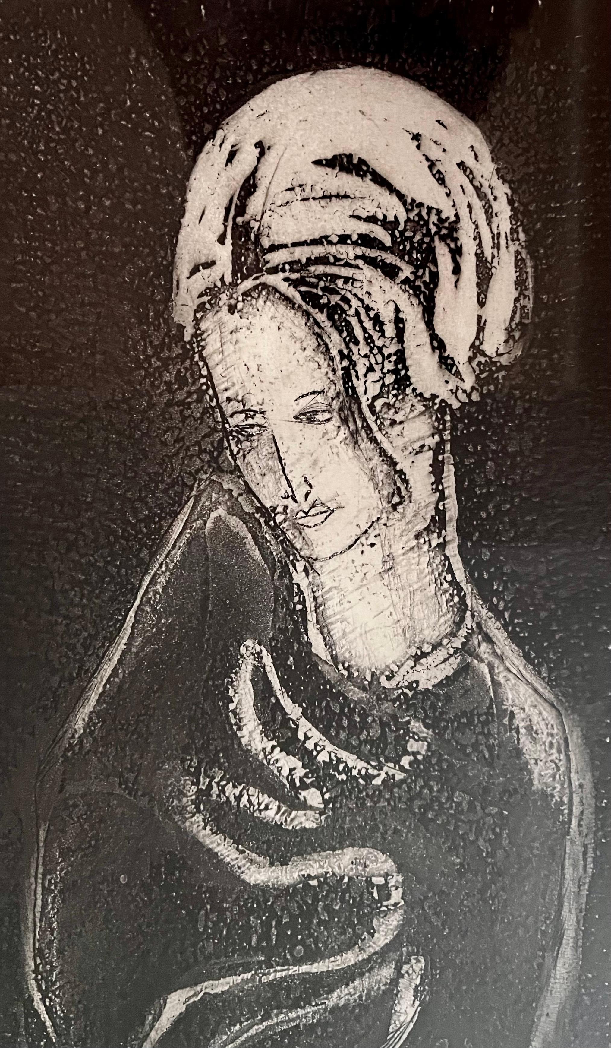 Schwarz-Weiß-Druck einer weiblichen Figur von E. Strectfeld, Bleistift signiert, 10/50 im Zustand „Gut“ im Angebot in Philadelphia, PA