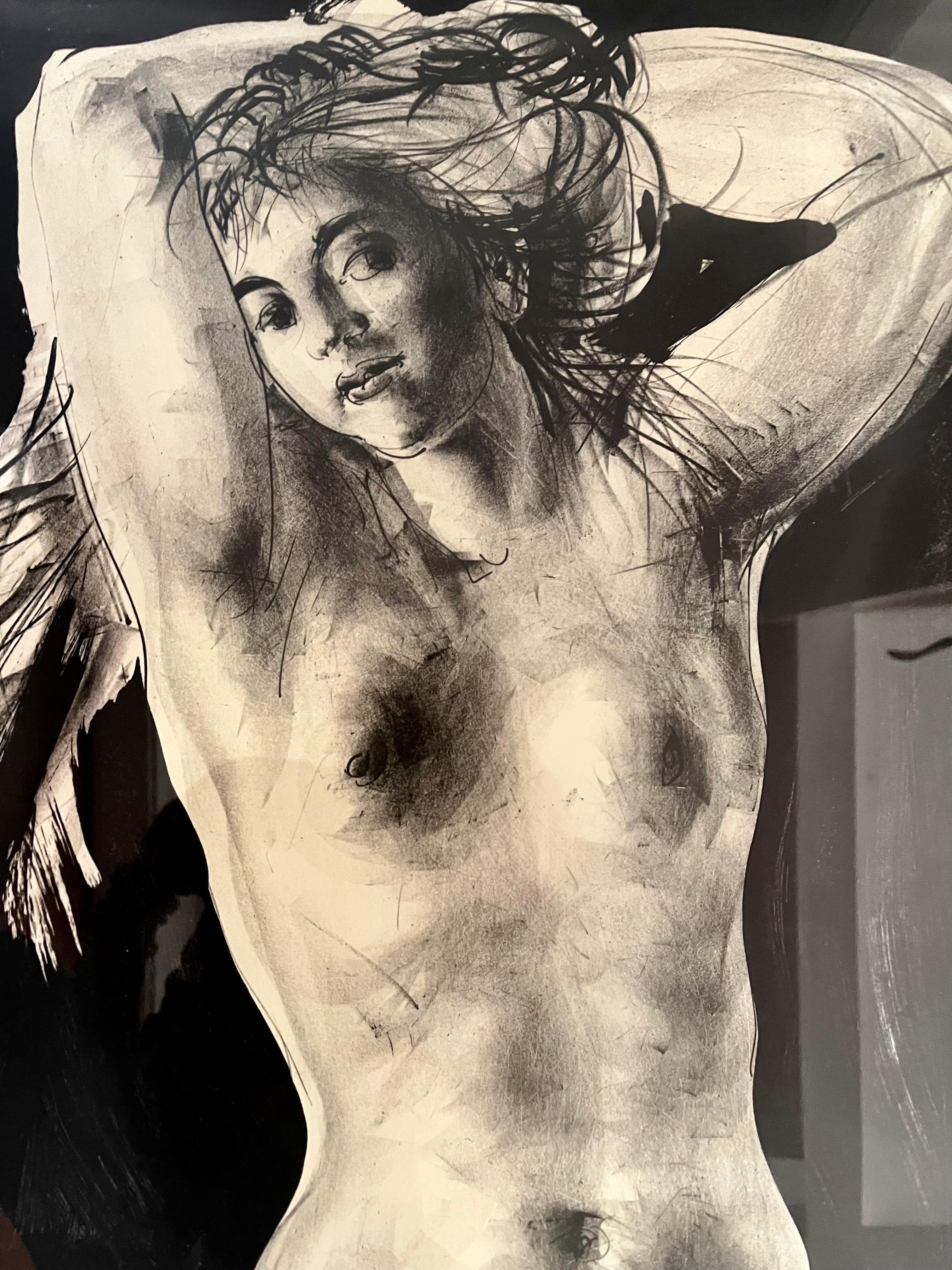 Black & White Print of Female Nude
pencil signed and numbered 58/150
artist Unknown
date Unknown

images size: 18 3/4