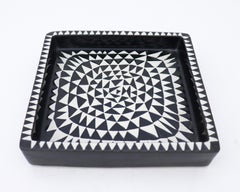 Stig Lindberg Domino Serving Dish, Gustavsberg, Black & White, 1954